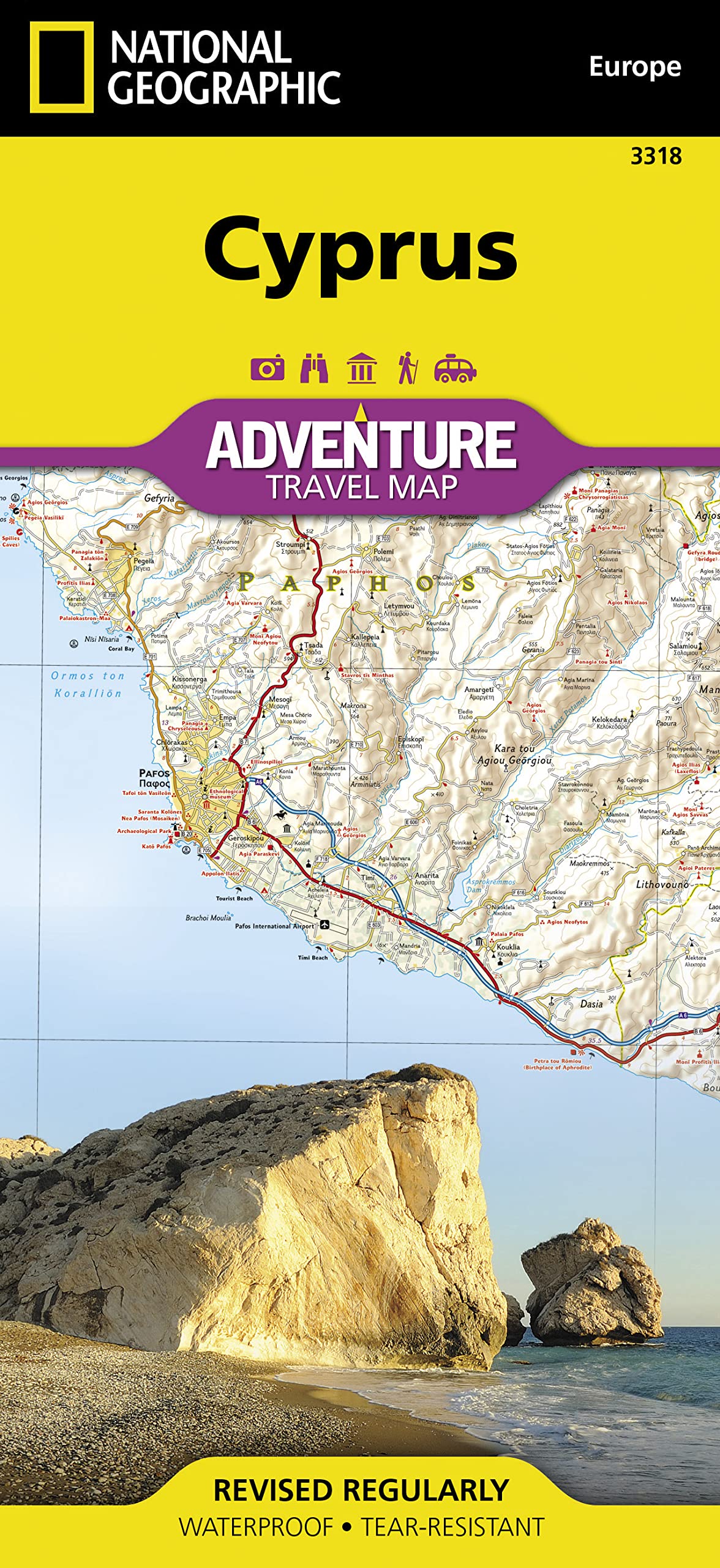 Cyprus Map (National Geographic Adventure Map, 3318)