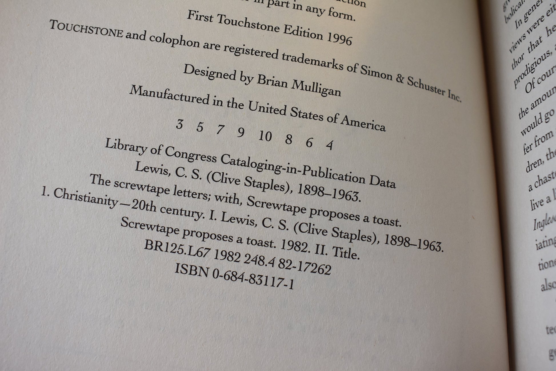 The Screwtape Letters: Includes Screwtape Proposes a Toast