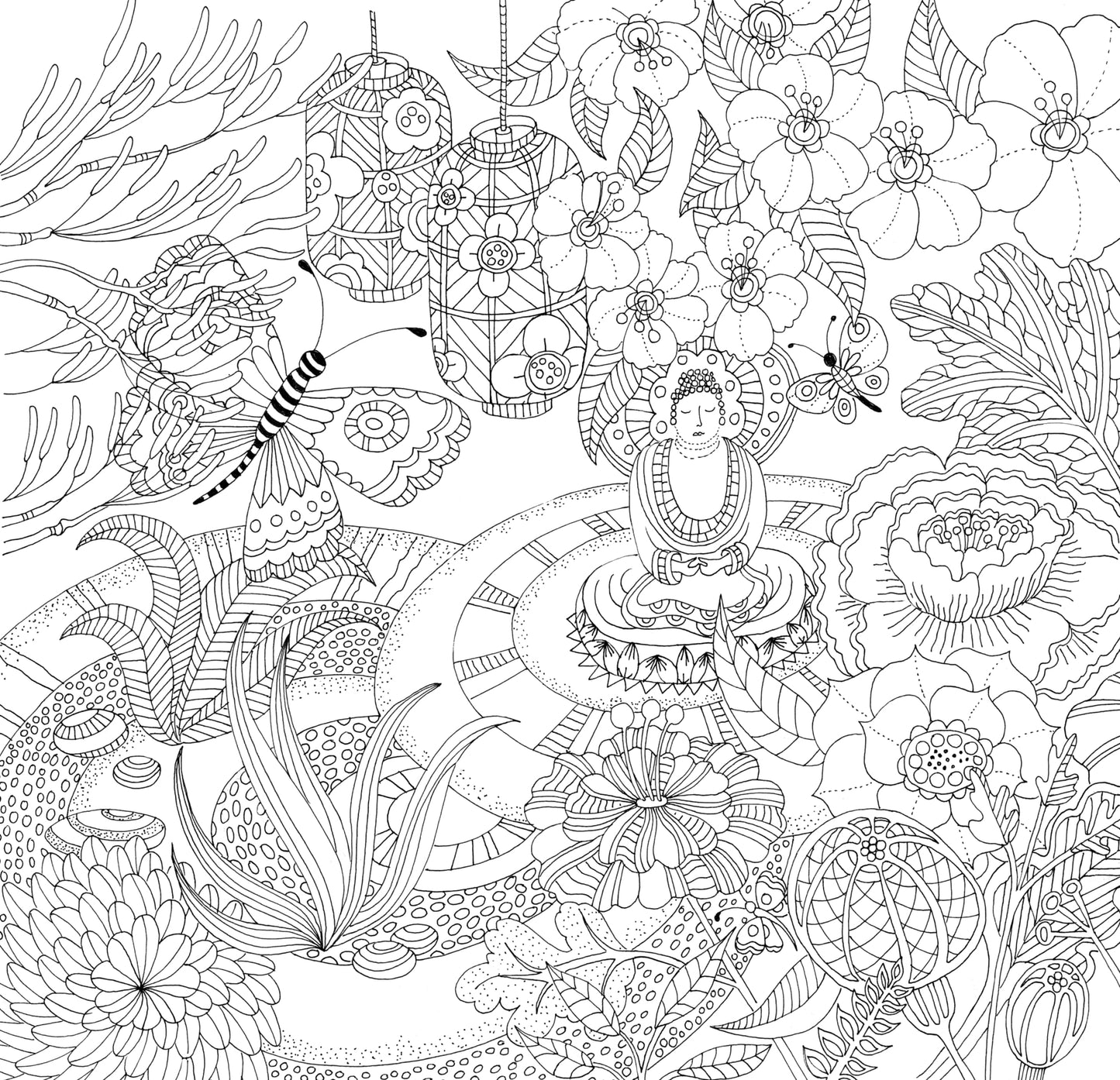 Zen Garden Adult Coloring Book (31 stress-relieving designs) (Artists' Coloring Books)