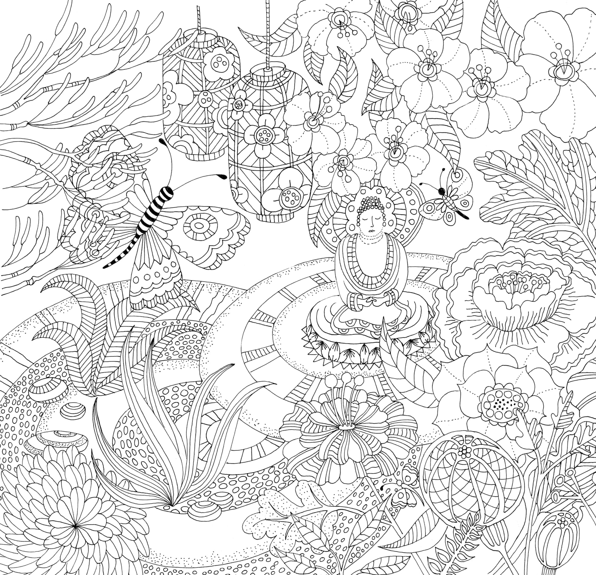 Zen Garden Adult Coloring Book (31 stress-relieving designs) (Artists' Coloring Books)