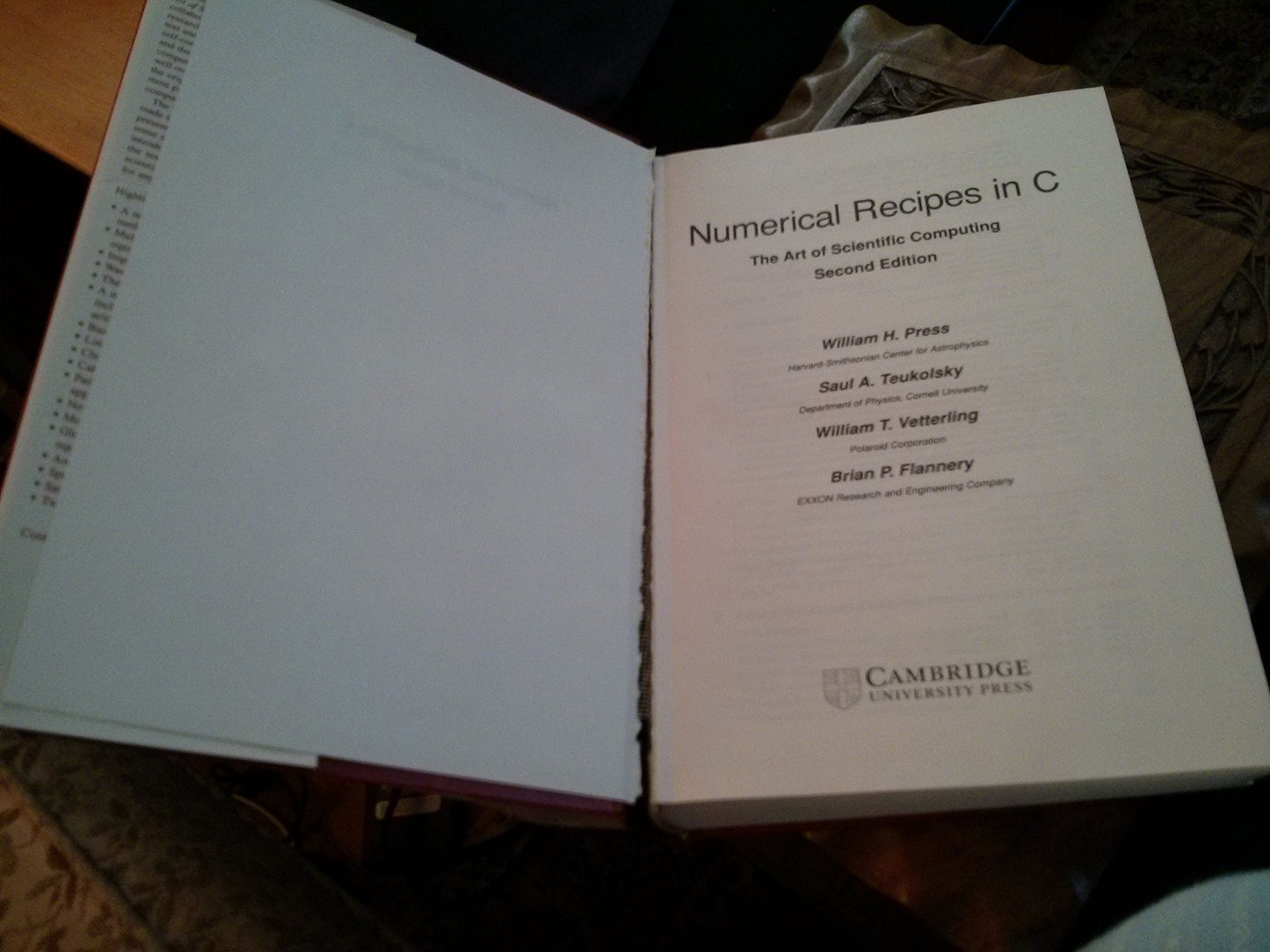 Numerical Recipes in C: The Art of Scientific Computing, Second Edition