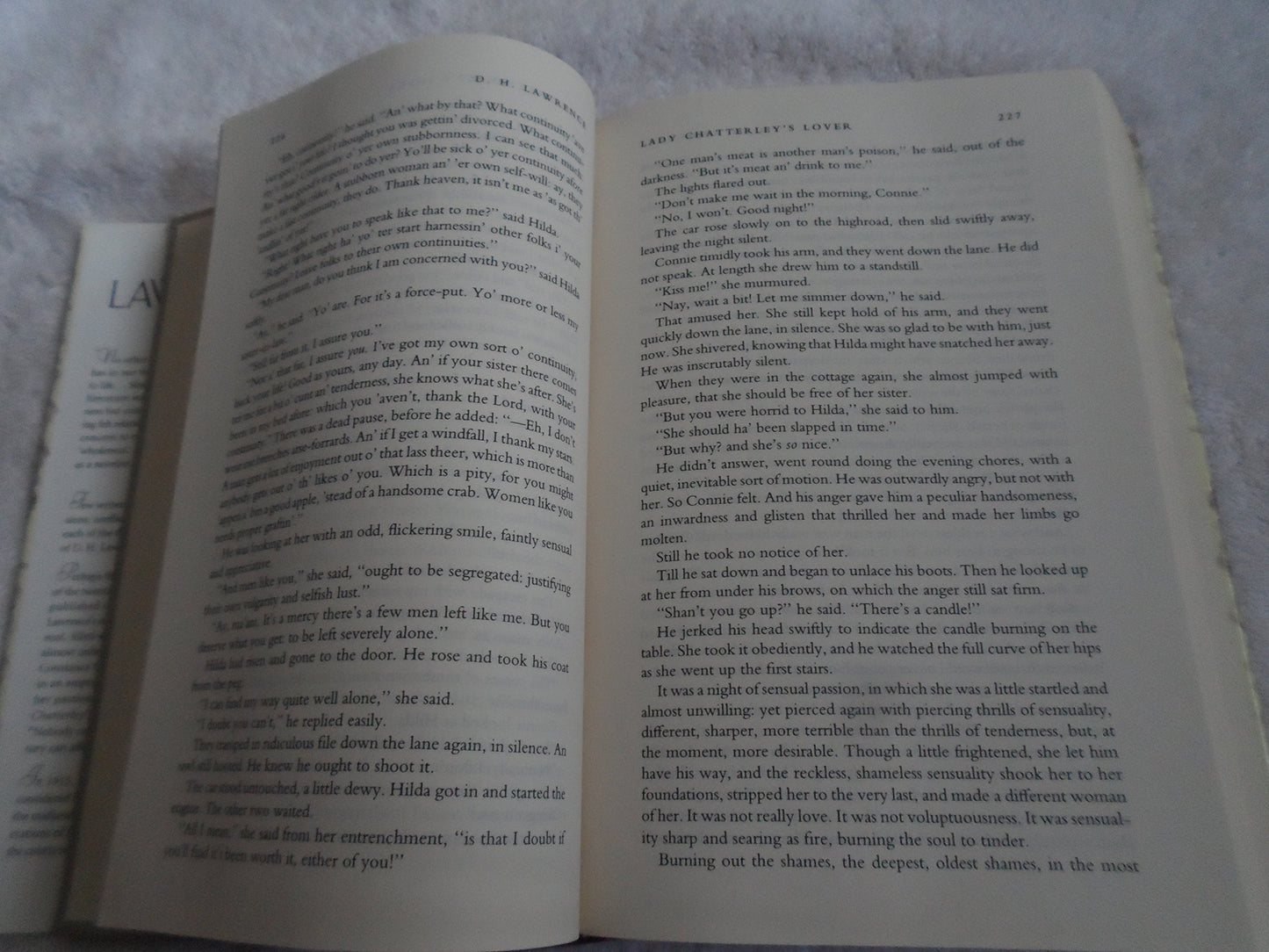 D.H. Lawrence, three complete novels: Lady Chatterley's lover, The Rainbow, Sons and lovers
