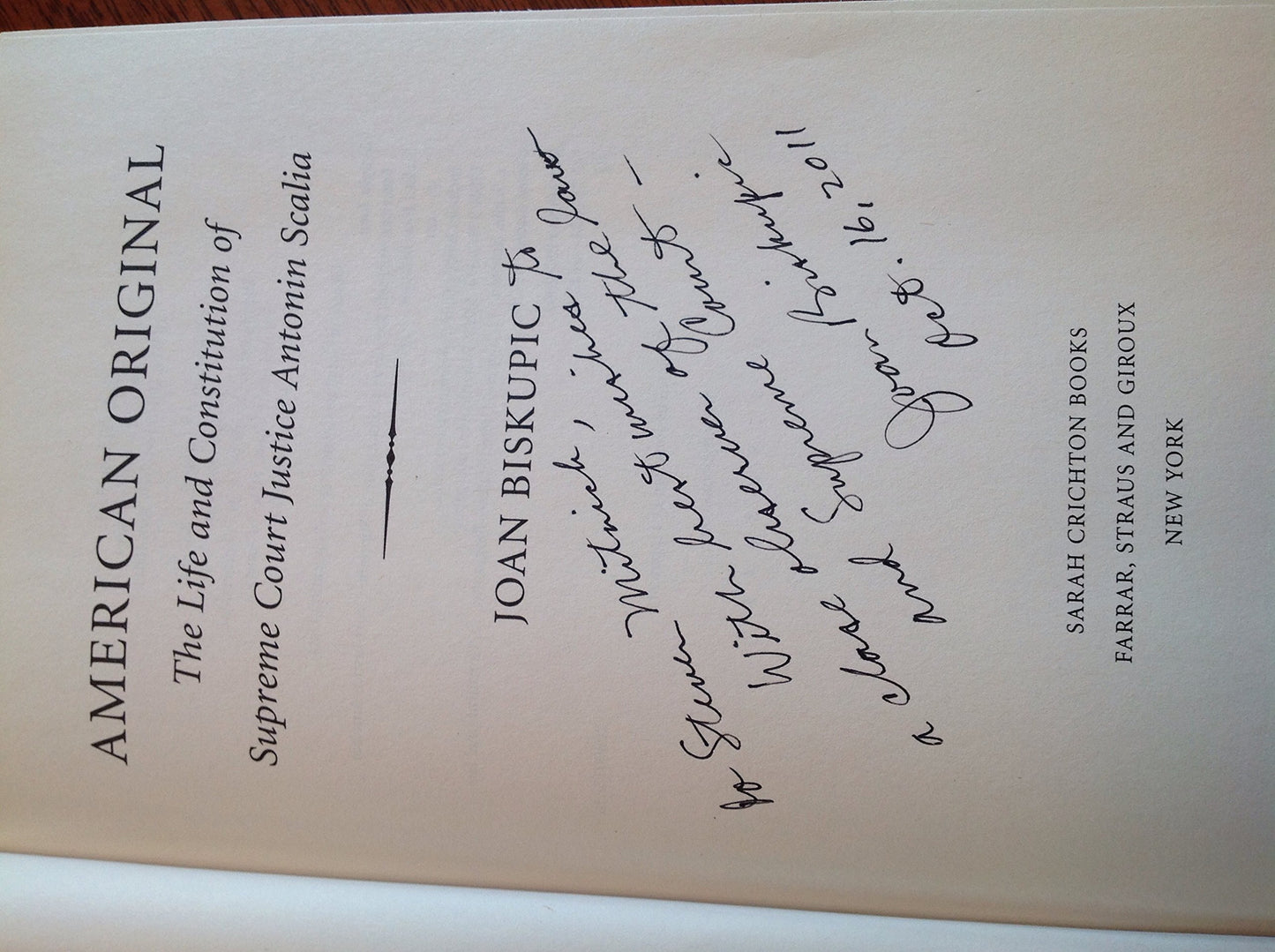 American Original: The Life and Constitution of Supreme Cour