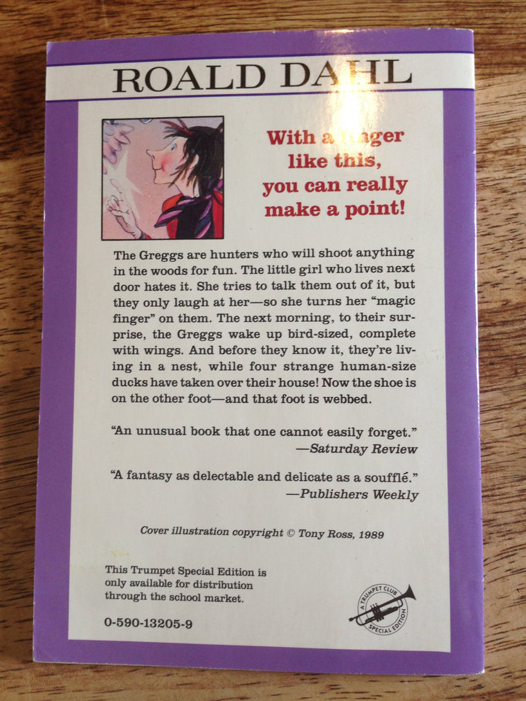 The Magic Finger — back cover