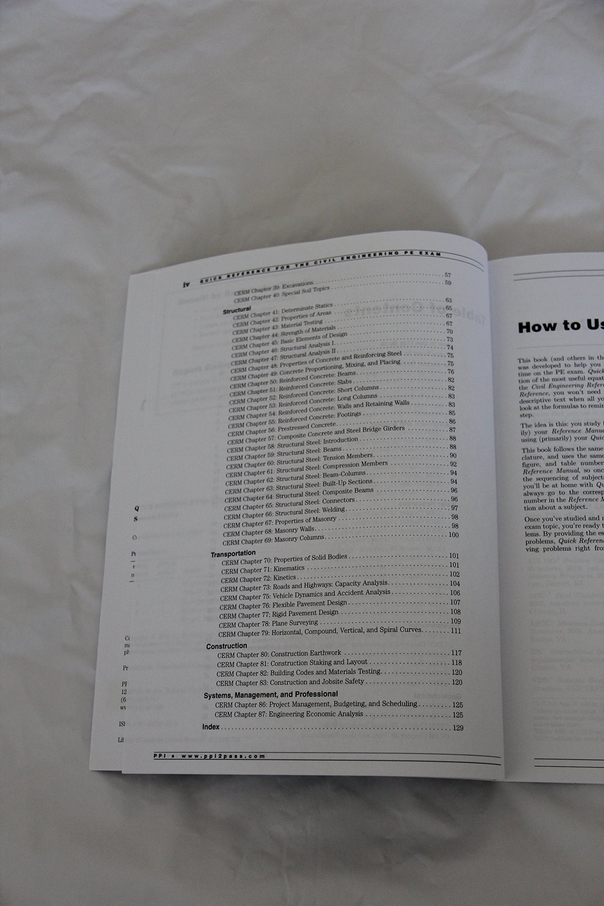 Quick Reference for the Civil Engineering PE Exam