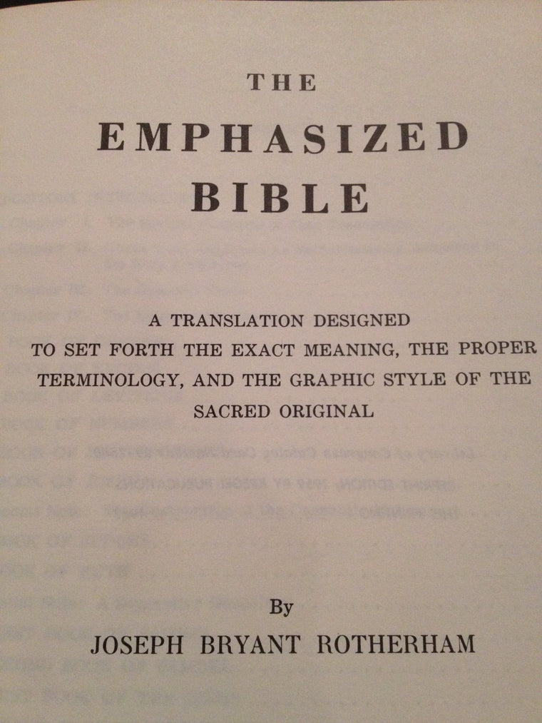 Rotherham's Emphasized Bible — back cover