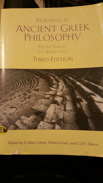 Readings In Ancient Greek Philosophy: From Thales To Aristotle