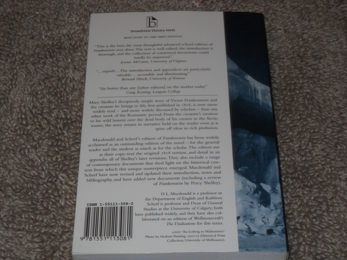 Frankenstein, second edition