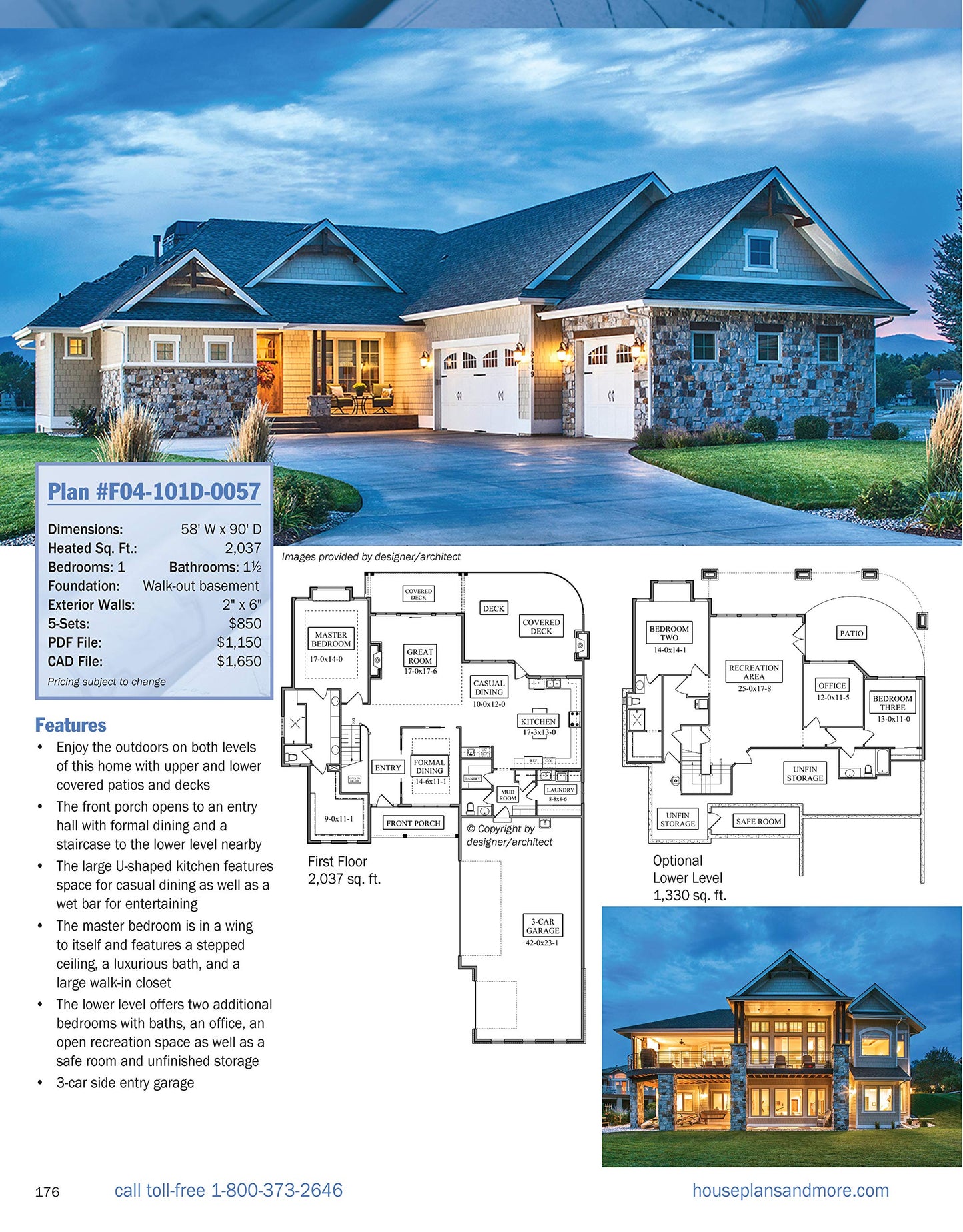 Best-Selling 1-Story Home Plans, Updated 4th Edition: Over 360 Dream-Home Plans in Full Color (Creative Homeowner) Craftsman, Country, Contemporary, and Traditional Designs with 250+ Color Photos