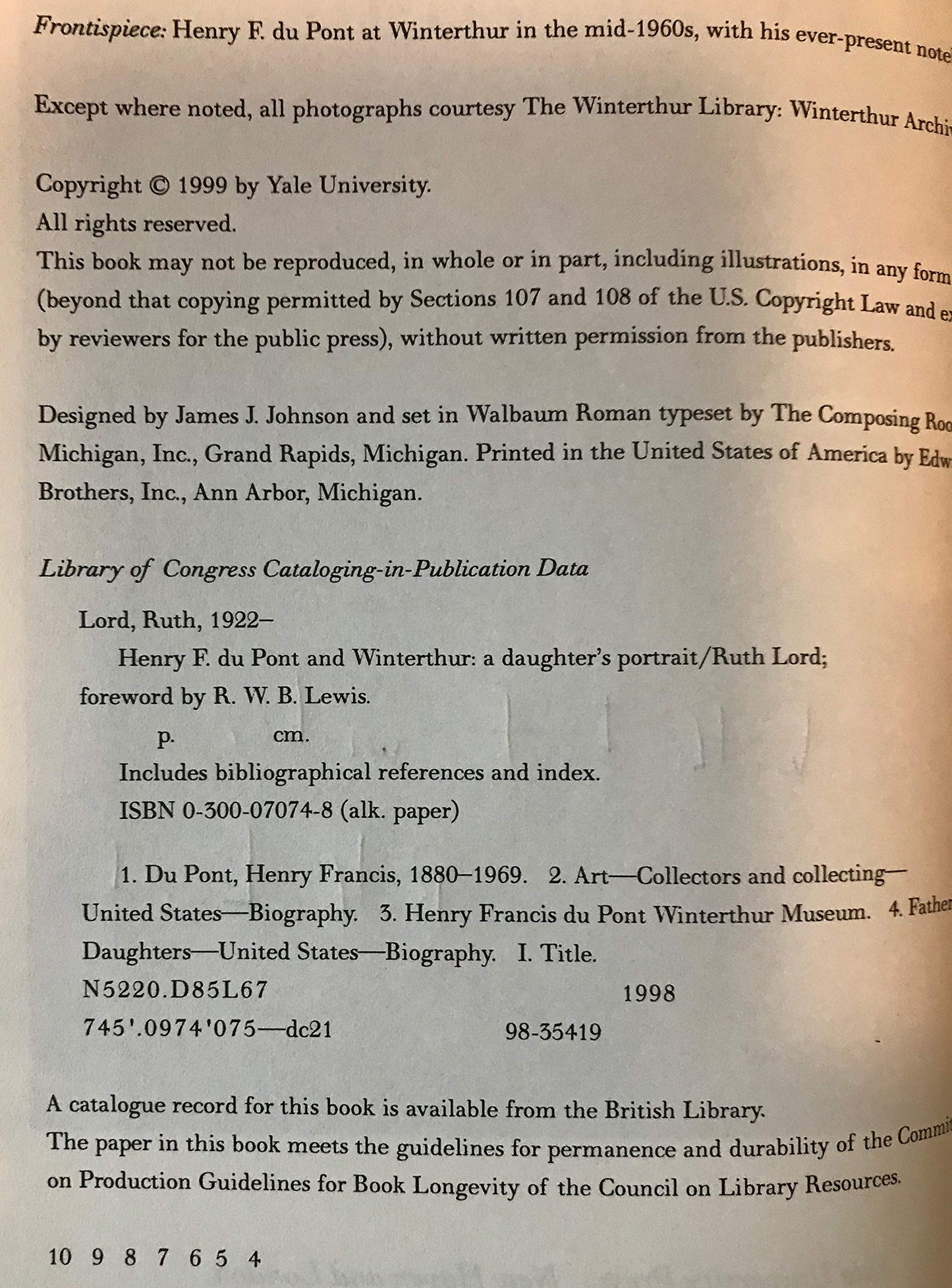 Henry F. du Pont and Winterthur: A Daughter`s Portrait