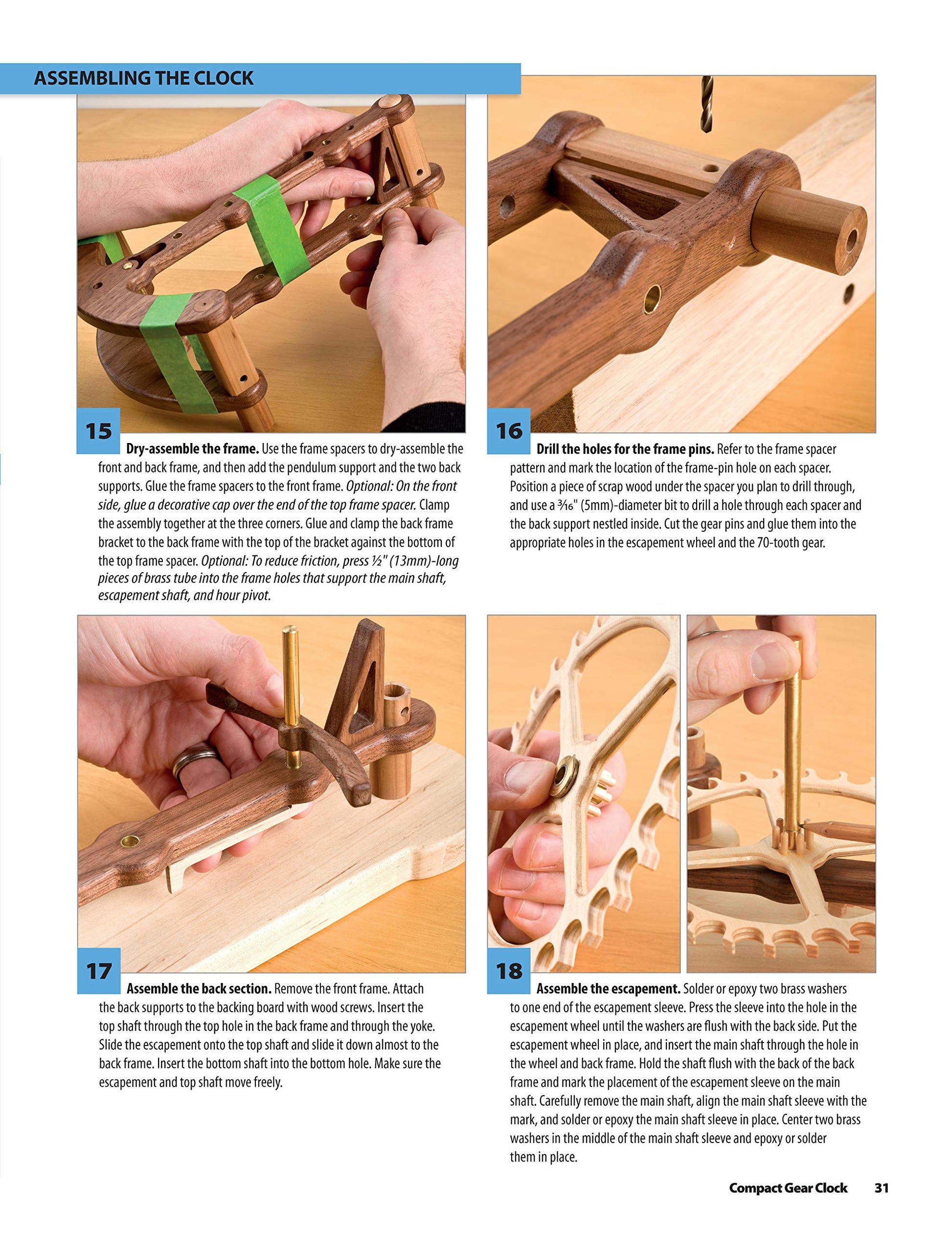 Making Wooden Gear Clocks: 6 Cool Contraptions That Really Keep Time (Fox Chapel Publishing) Step-by-Step Projects for Handmade Clocks, from Beginner to Advanced; Includes Full-Size Pattern Pack