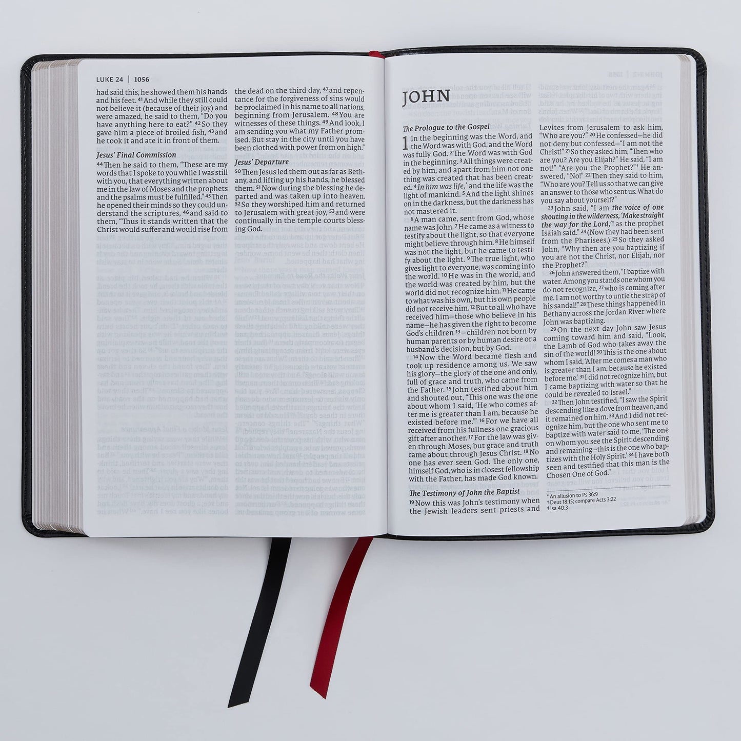 NET Bible, Thinline Large Print, Genuine Leather, Brown, Thumb Indexed, Comfort Print: Holy Bible