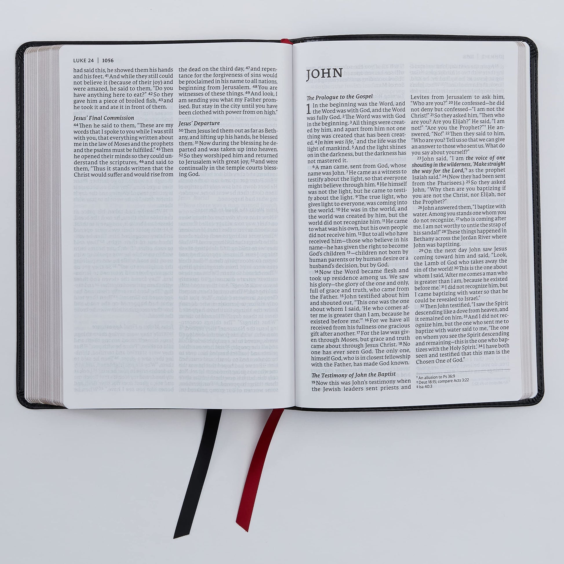 NET Bible, Thinline Large Print, Genuine Leather, Brown, Thumb Indexed, Comfort Print: Holy Bible