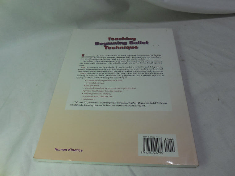 Teaching Beginning Ballet Technique — back cover