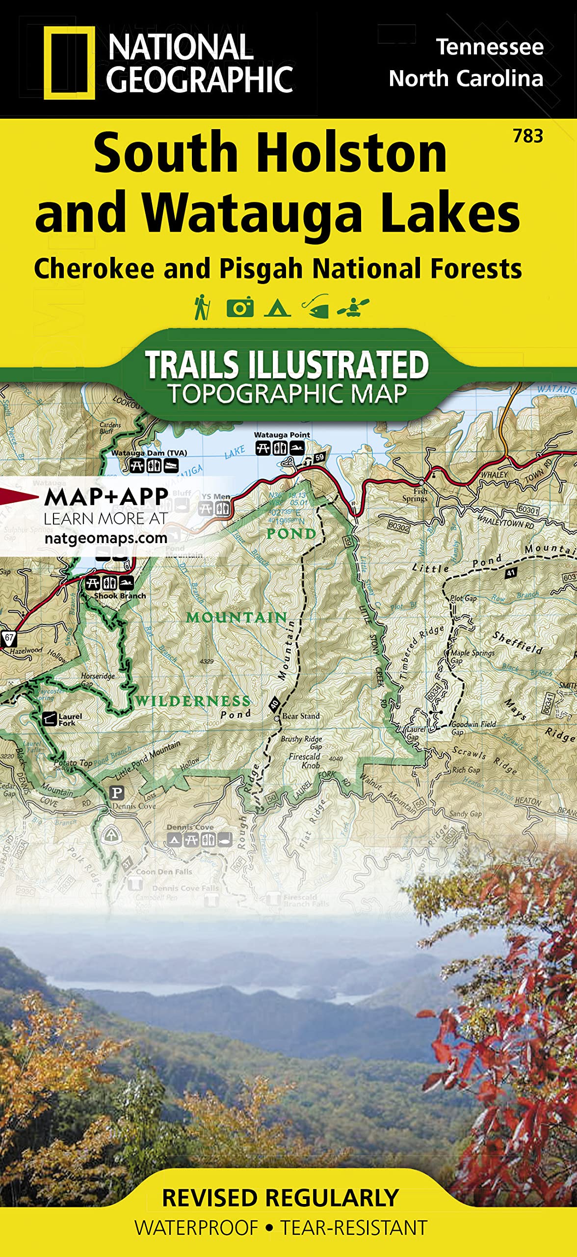 South Holston and Watauga Lakes Map [Cherokee and Pisgah National Forests] (National Geographic Trails Illustrated Map, 783)