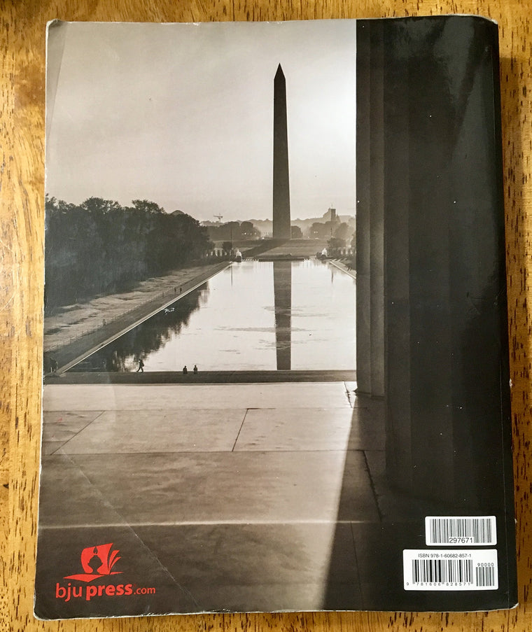 BJU Press The American Republic Student Text, 4th Edition — back cover