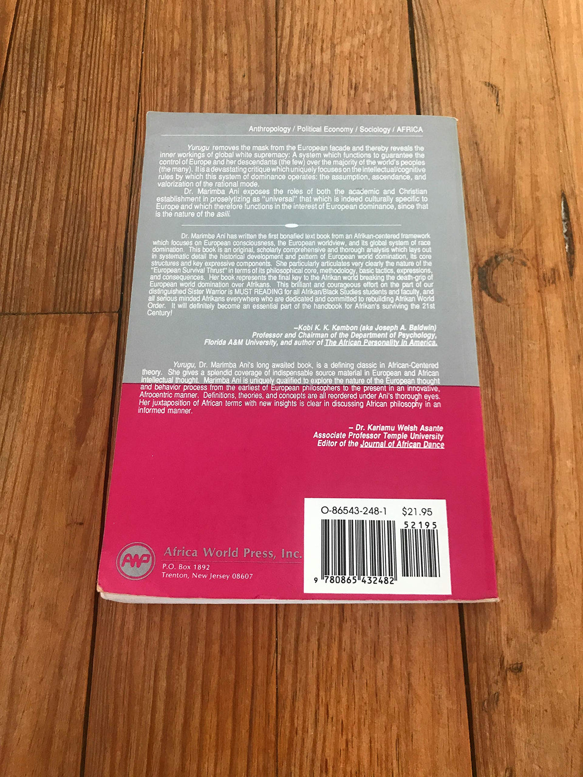 Yurugu: An African-Centered Critique of European Cultural Thought and Behavior