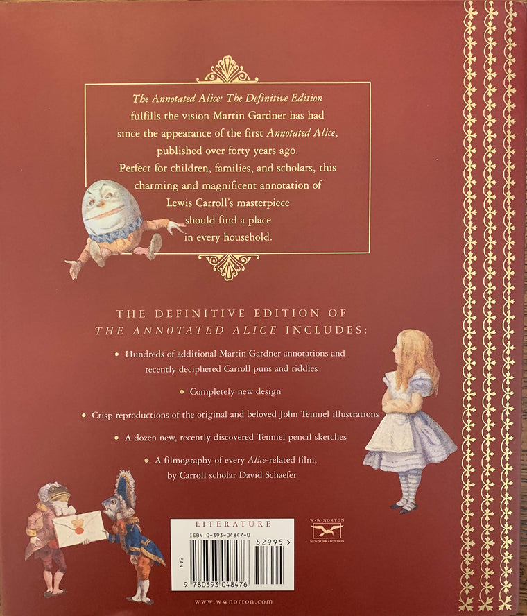The Annotated Alice: The Definitive Edition — back cover