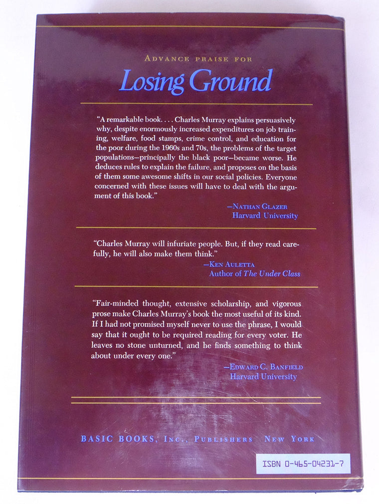 Losing Ground: American Social Policy, 1950-1980 — back cover