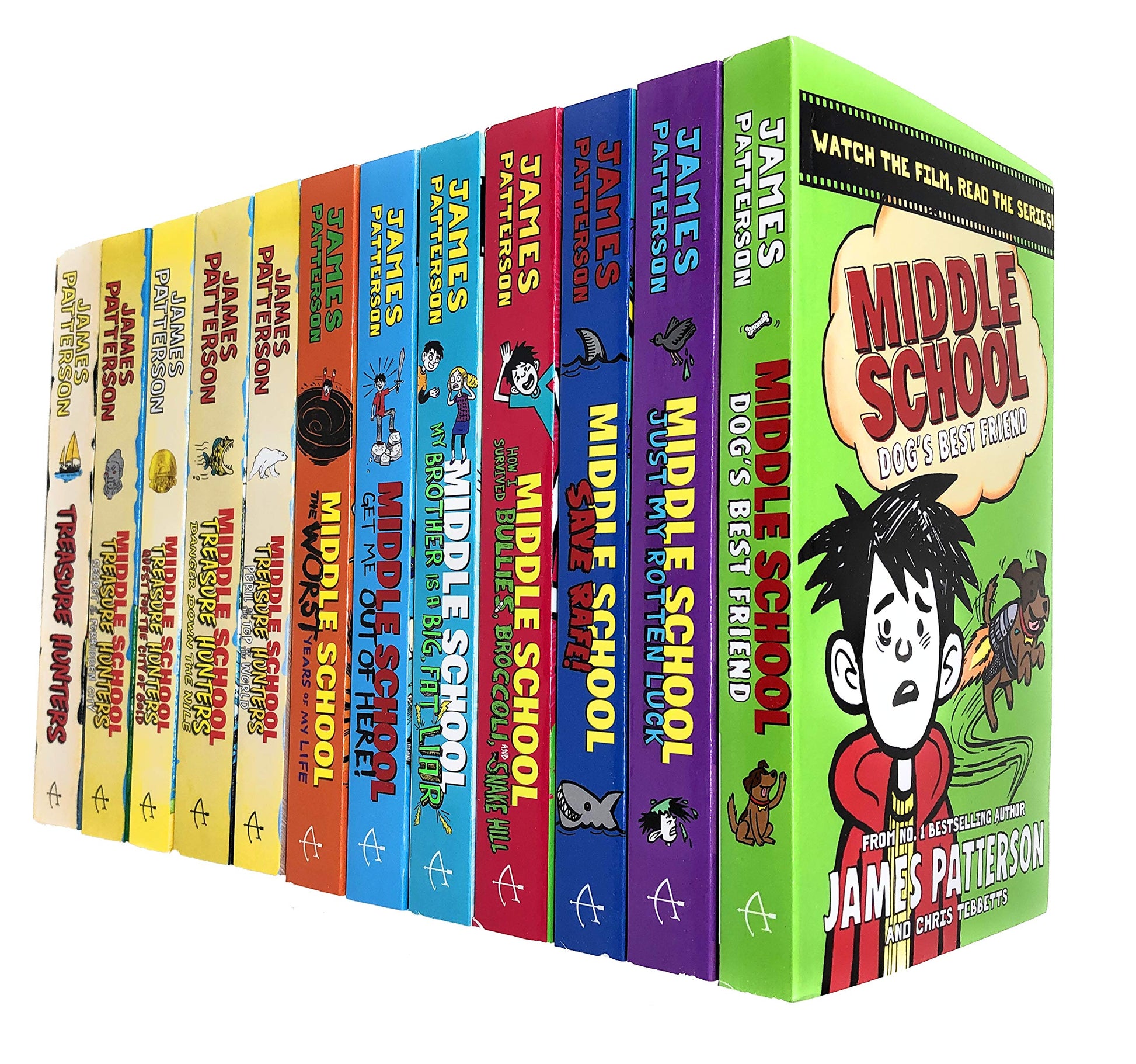 James Patterson Middle School and Treasure Hunters Collection 13 Books Set