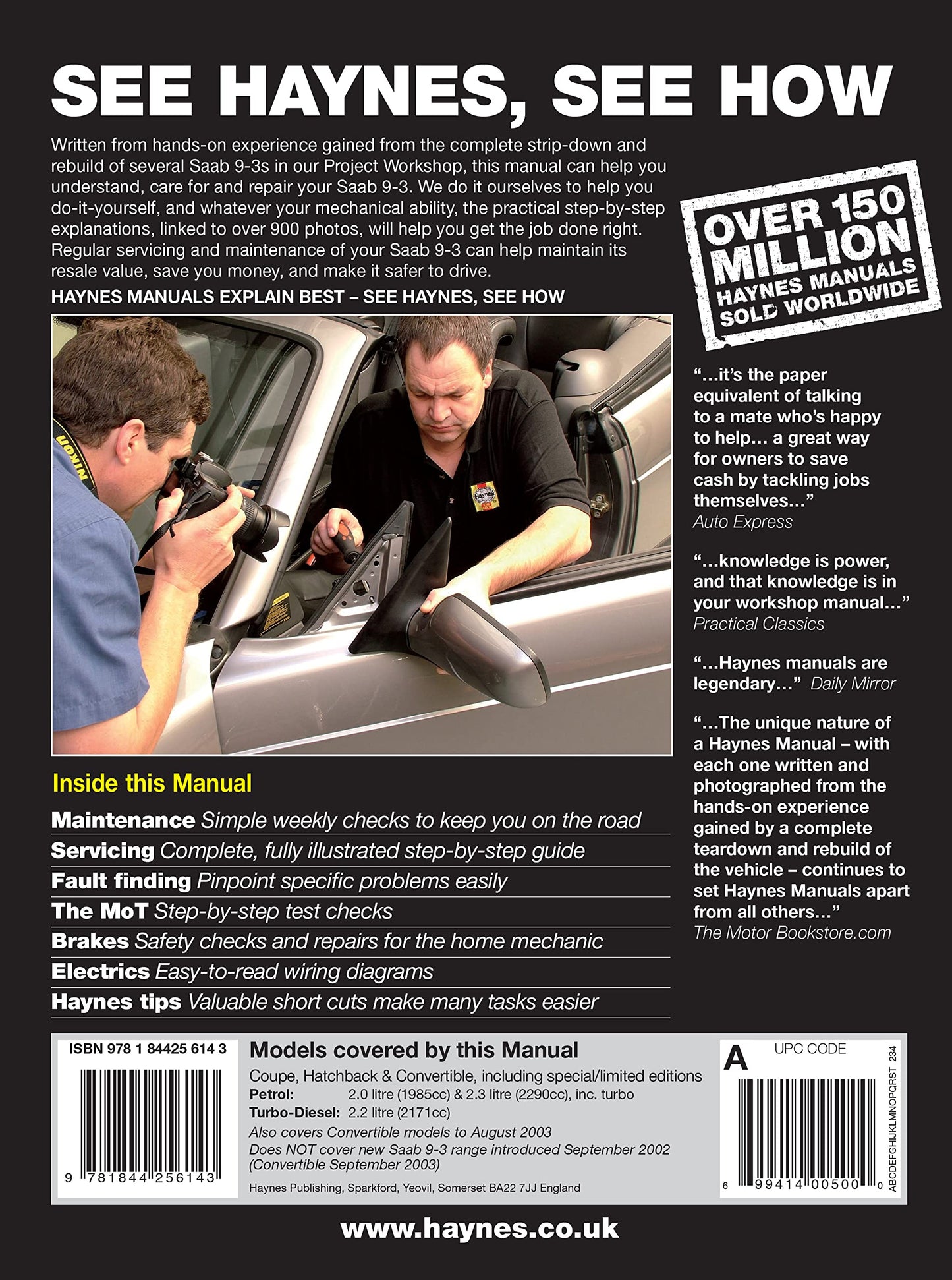 Saab 9-3 Petrol & Diesel (98 - Aug 02) Haynes Repair Manual (Paperback)