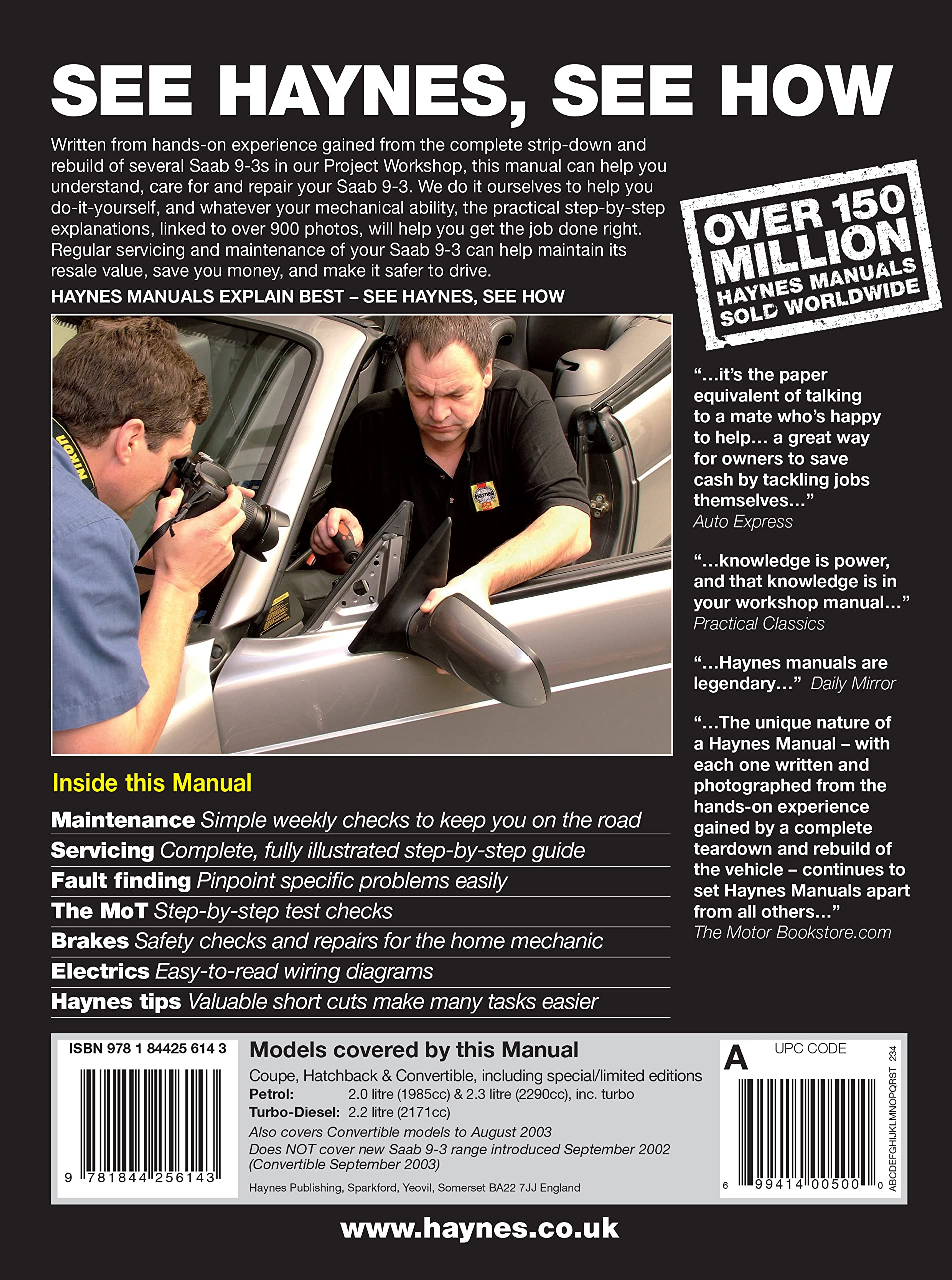 Saab 9-3 Petrol & Diesel (98 - Aug 02) Haynes Repair Manual (Paperback)
