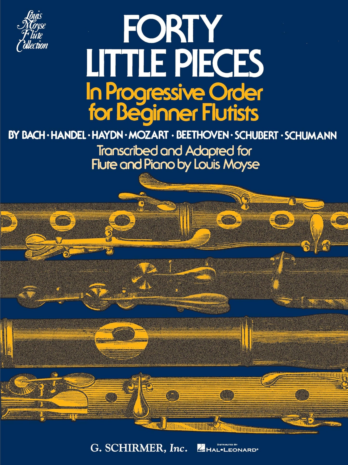 Forty Little Pieces in Progressive Order for Beginner Flute  Classical Sheet Music Flute and Piano Duets  Progressive Baroque and Classical Flute ... and Adults (Louis Moyse Flute Collection)