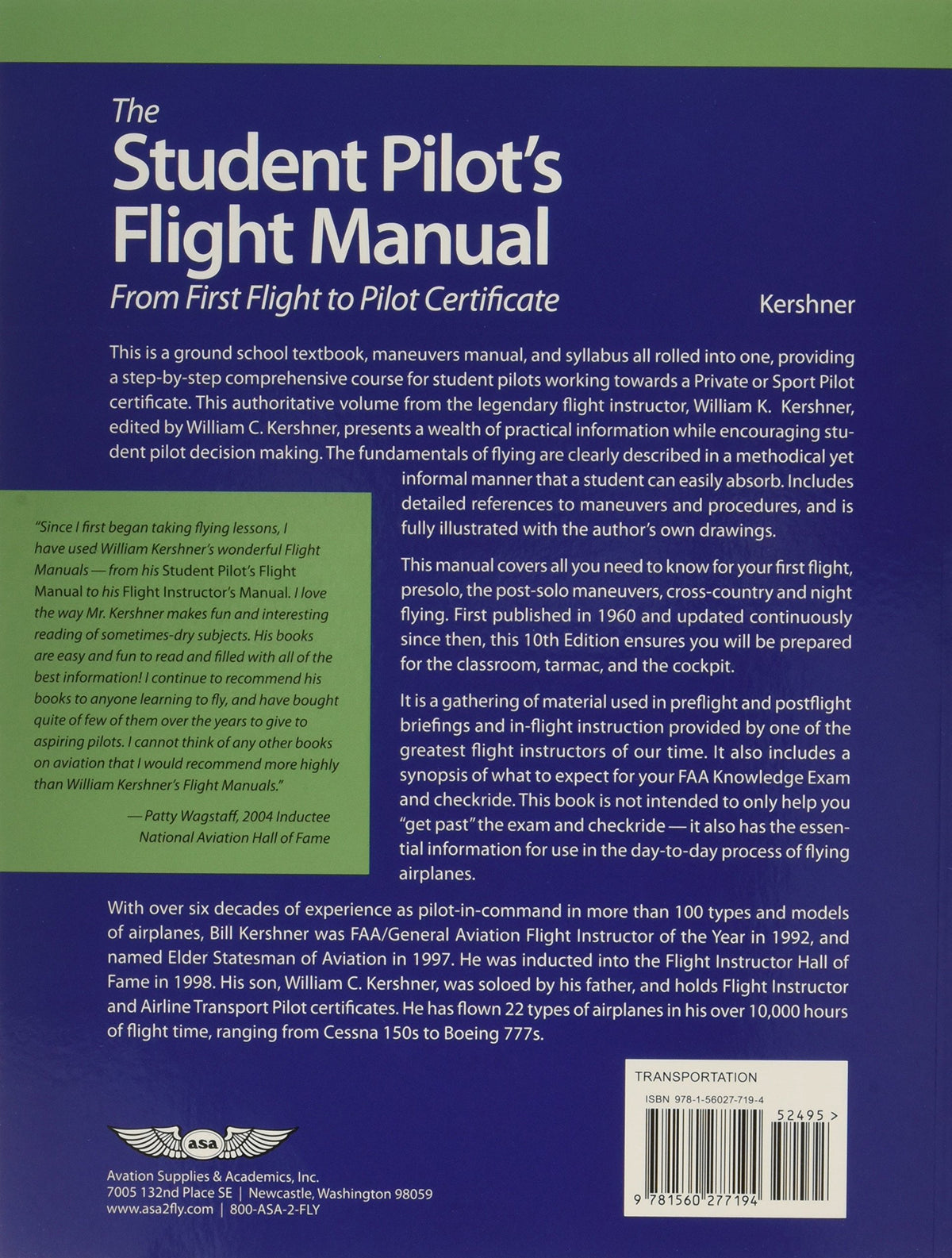 The Student Pilot's Flight Manual: From First Flight to Private Certificate (The Flight Manuals Series)