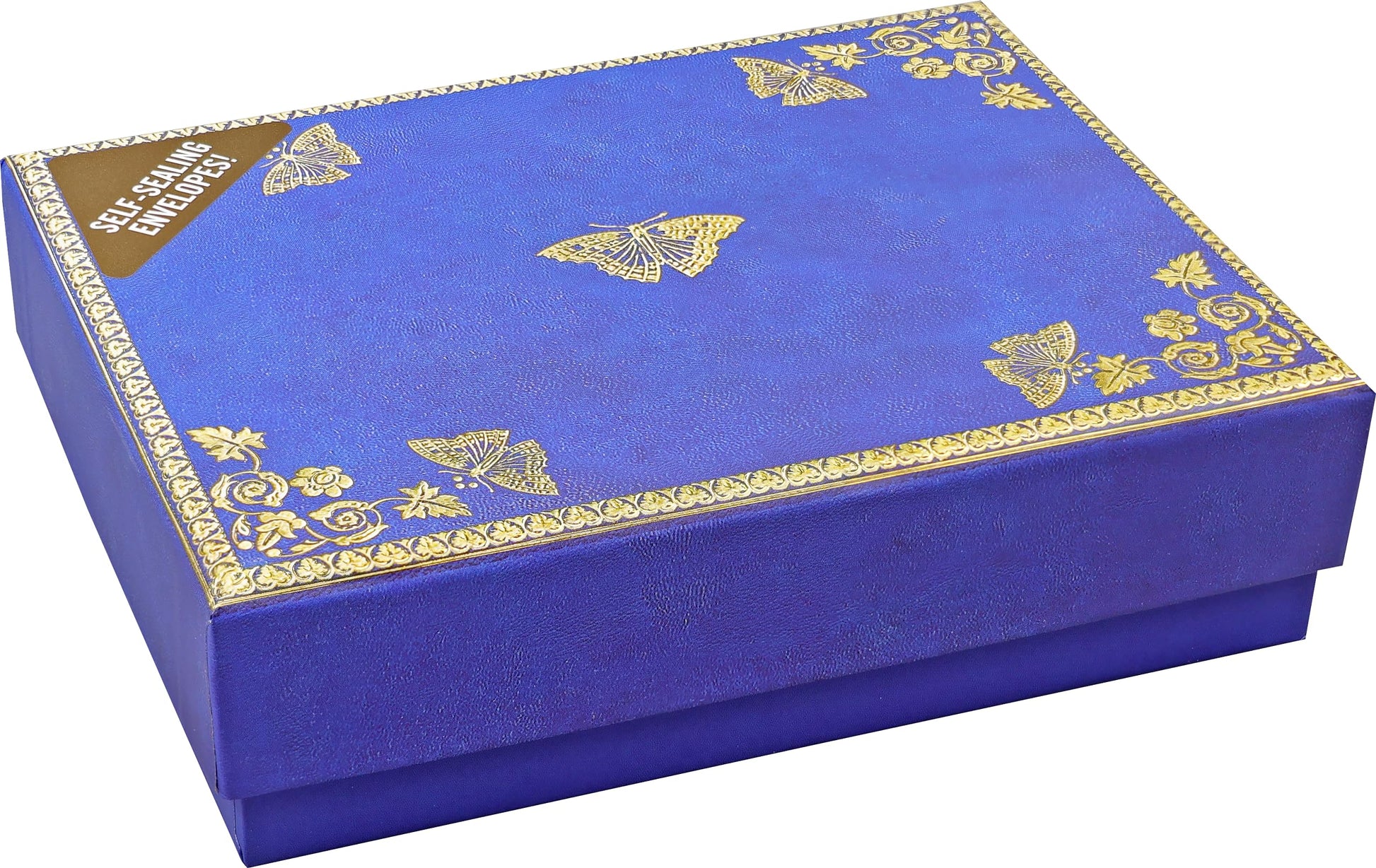 Gilded Butterflies Note Cards (14 cards, 15 self-sealing envelopes)