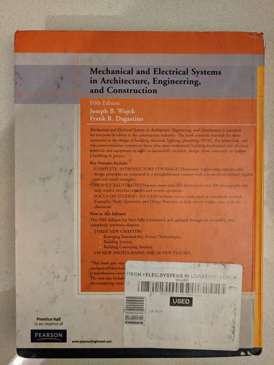 Mechanical and Electrical Systems in Architecture, Engineering and Construction