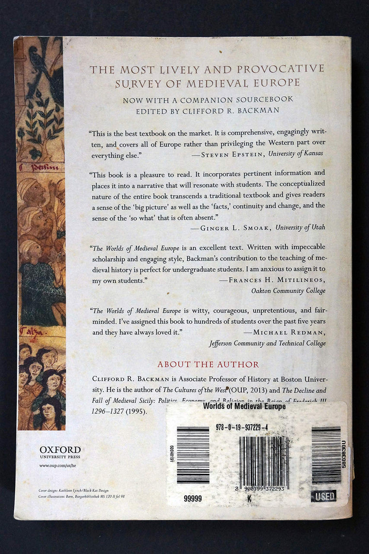 The Worlds of Medieval Europe — back cover