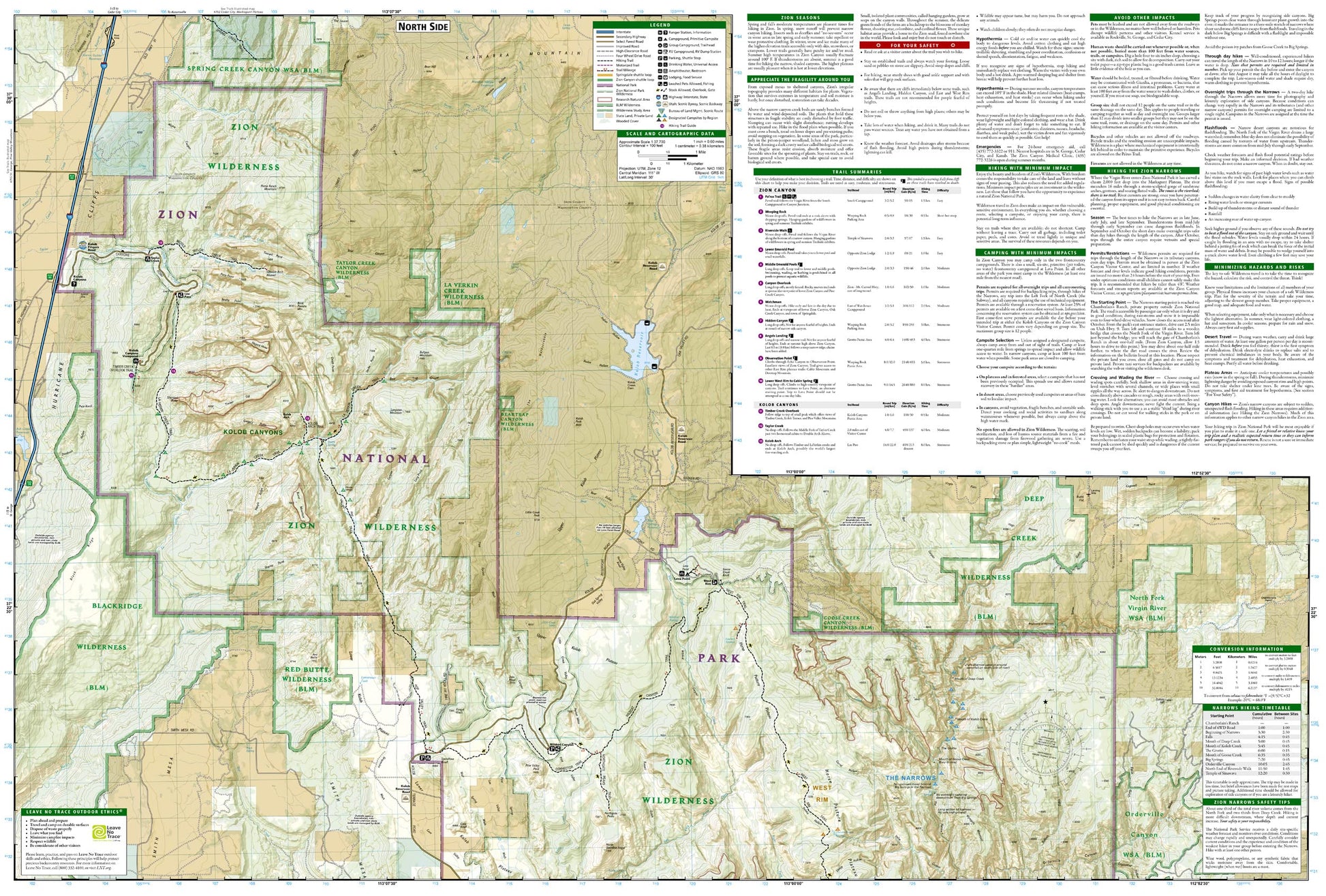 Zion National Park Map (National Geographic Trails Illustrated Map, 214)