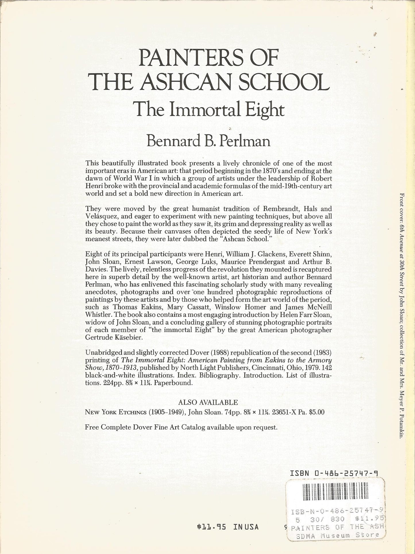 Painters of the Ashcan School: The Immortal Eight (Dover Fin