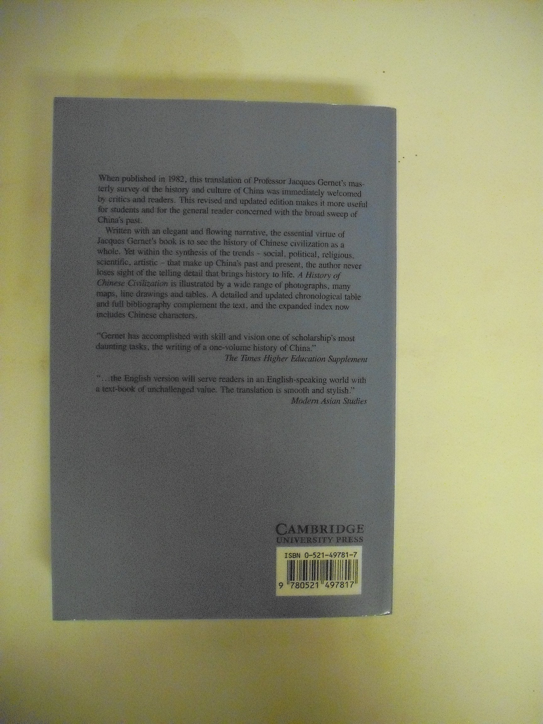 A History of Chinese Civilization