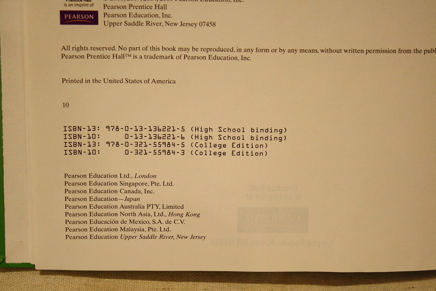 Precalculus Nasta Edition Grades 9-12