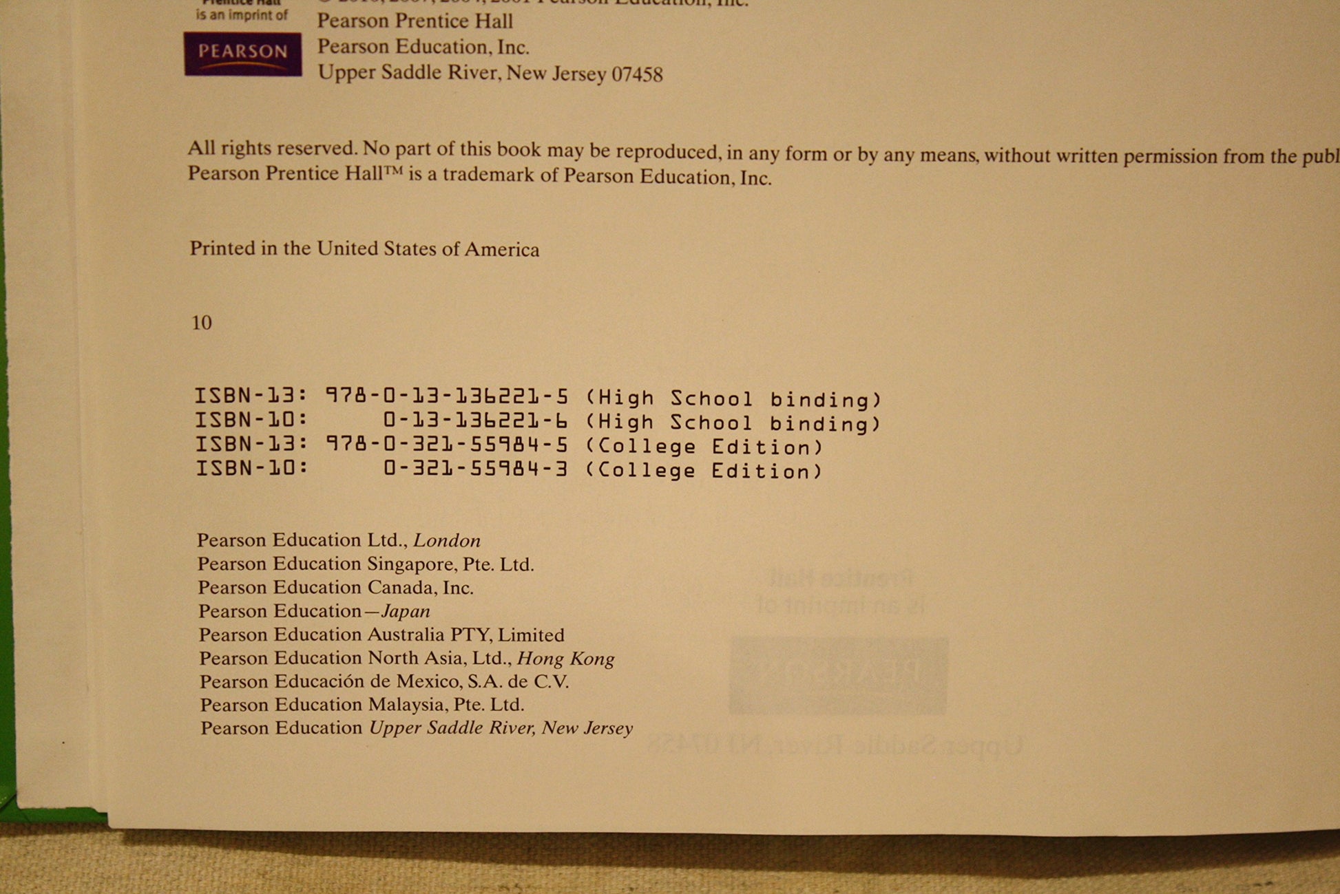 Precalculus Nasta Edition Grades 9-12
