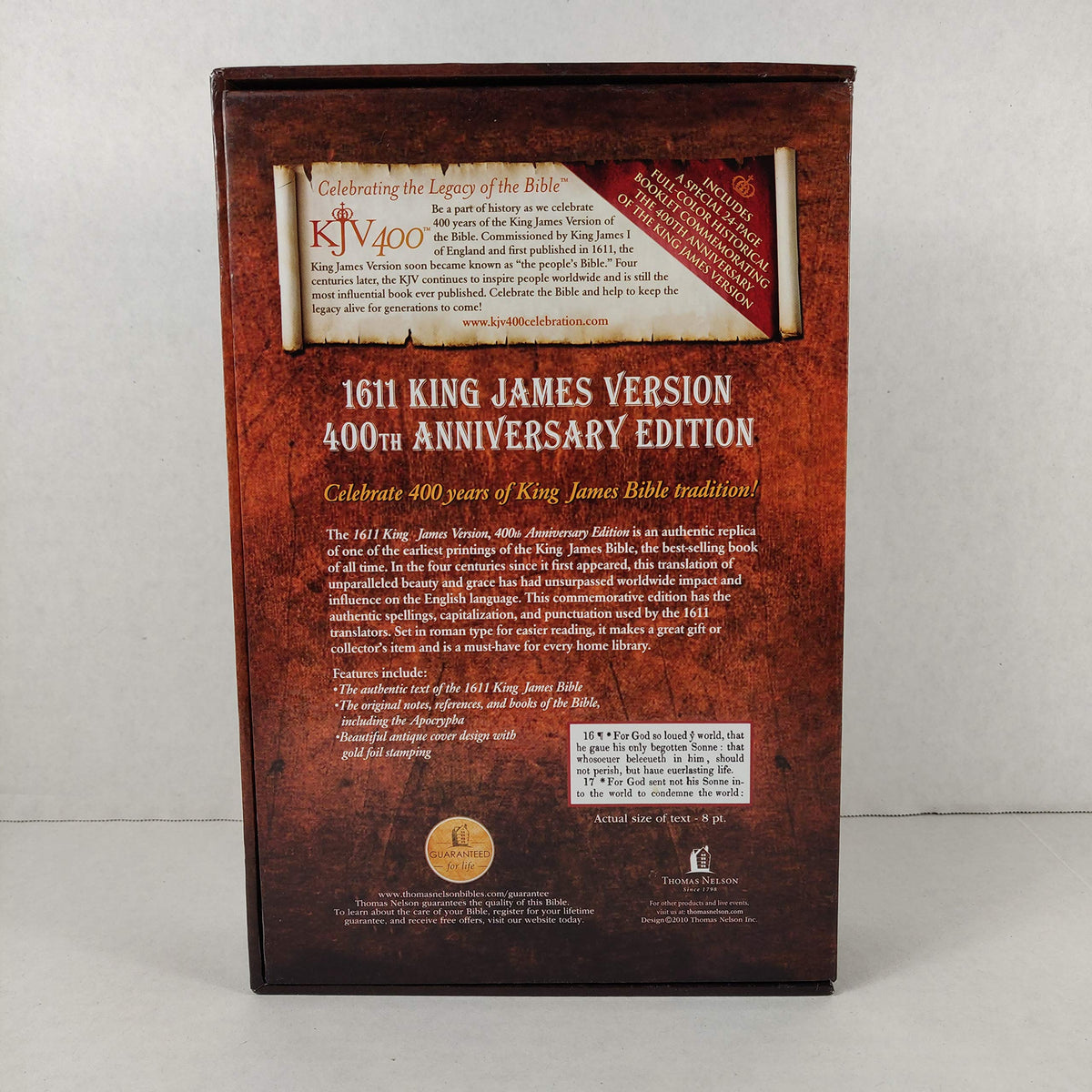 Holy Bible, 1611 King James Version, Commemorative Edition