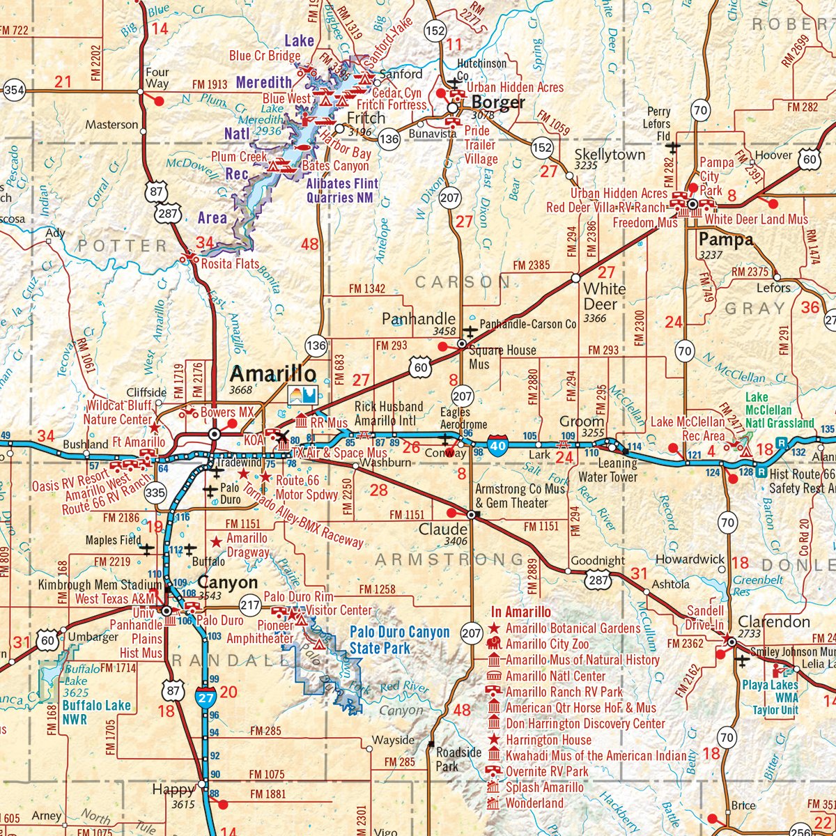Western Texas, The Lone Star State, Recreation Map, 2017 Edition (Benchmark)