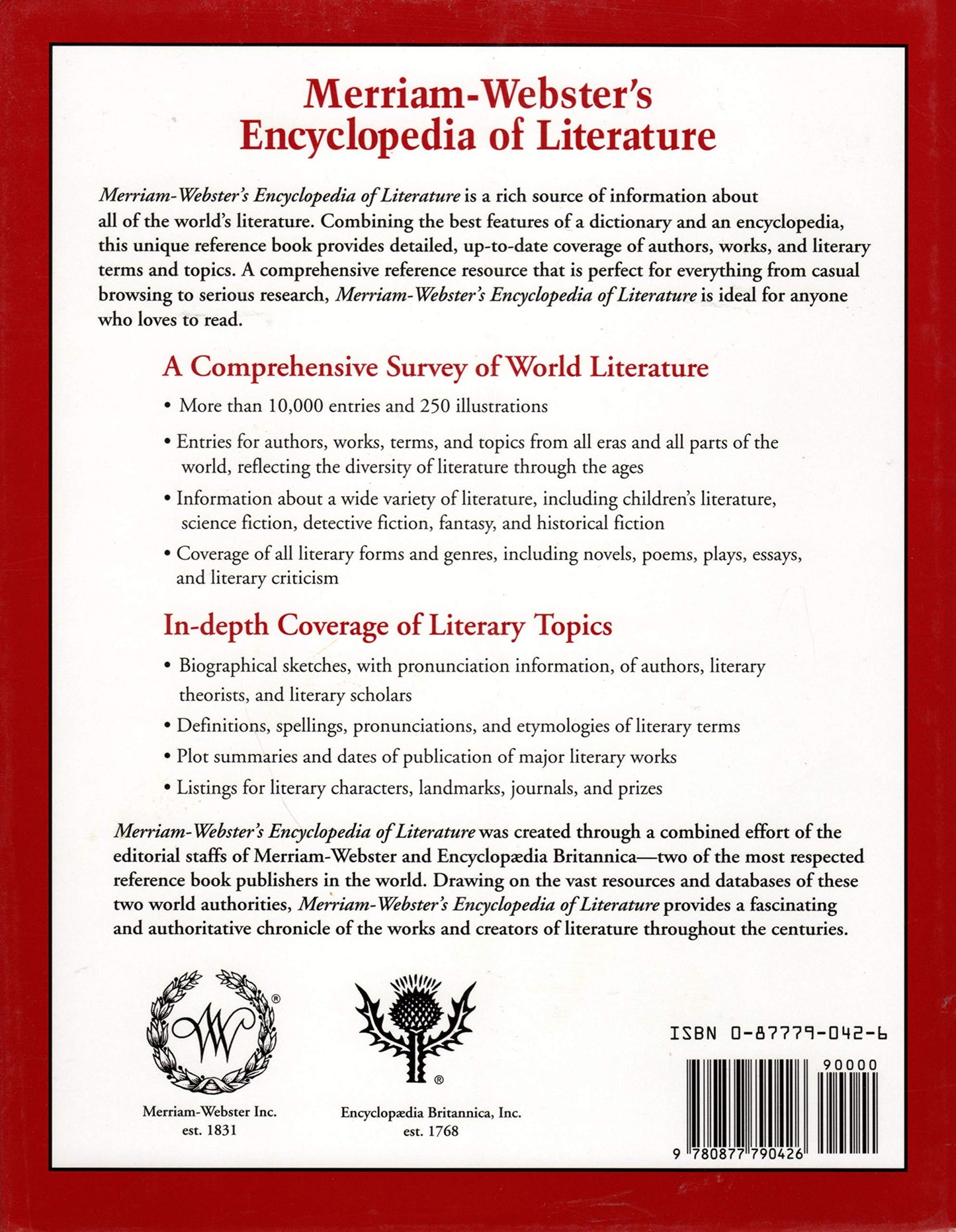 Merriam-Webster's Encyclopedia of Literature