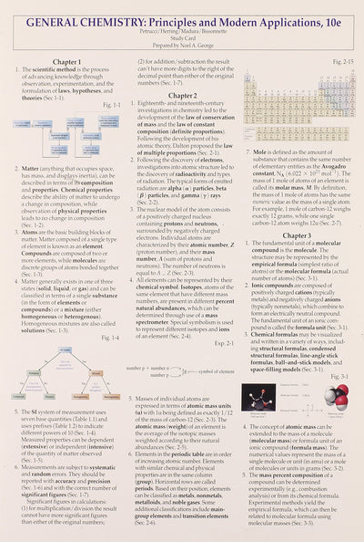 Study Card for General Chemistry: Principles and Modern Applications