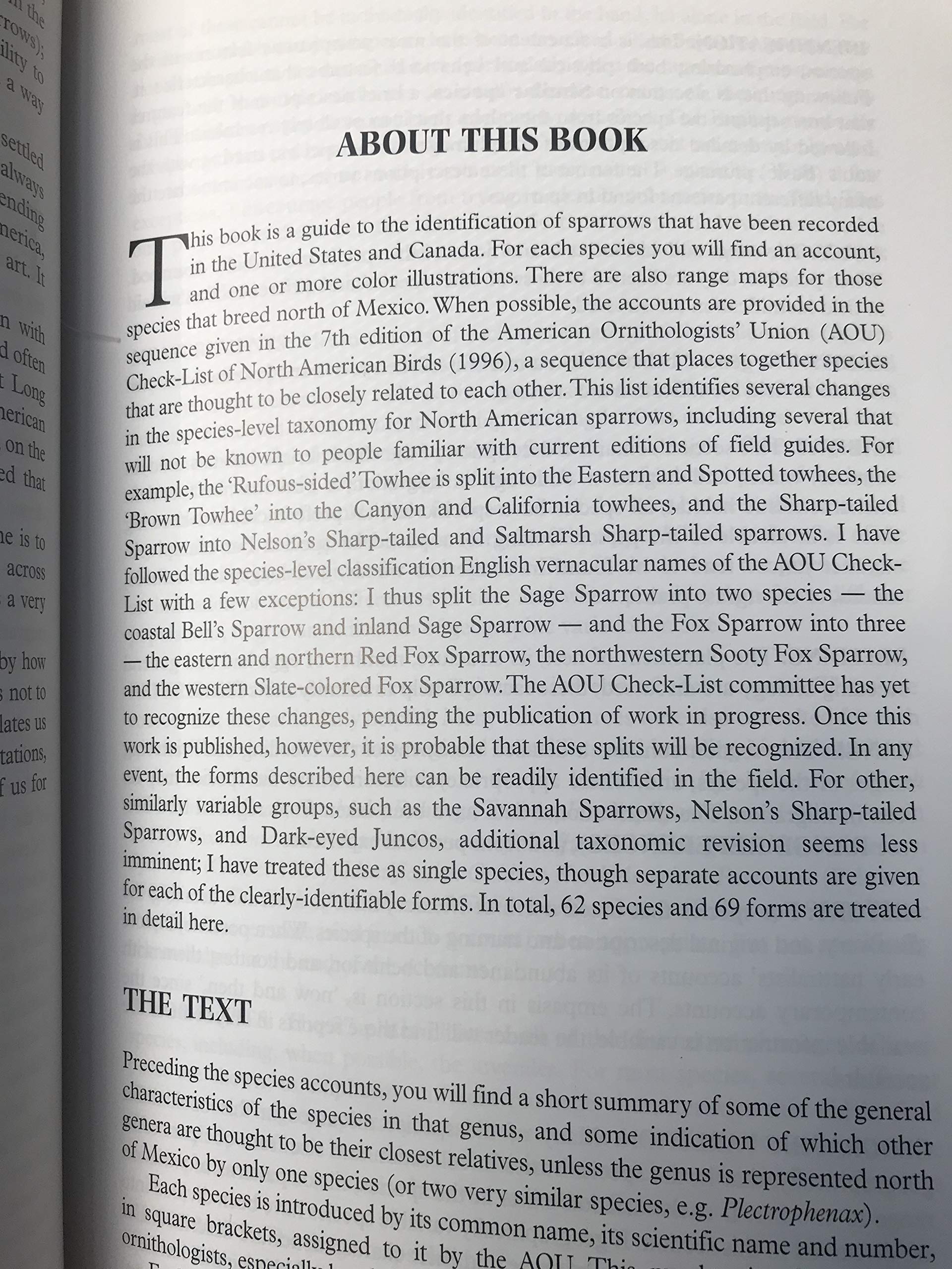 A Guide to the Identification and Natural History of the Sparrows of the United States and Canada