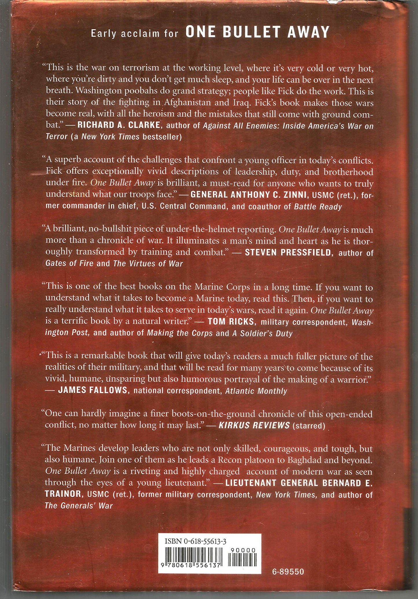 One Bullet Away: The Making of a Marine Officer by Fick, Nat