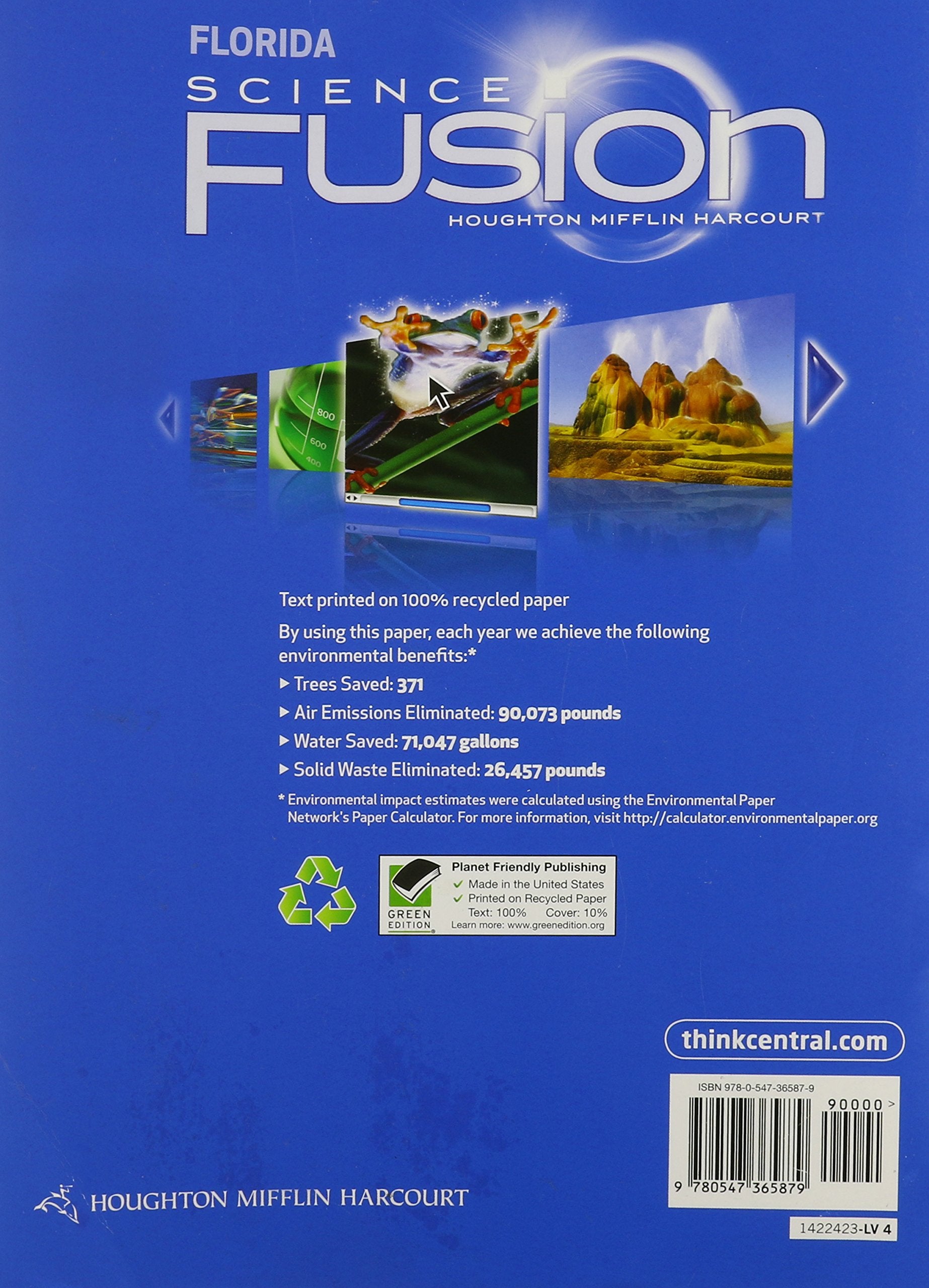 Houghton Mifflin Harcourt Science: Student Edition Interactive Worktext Grade 4 2012