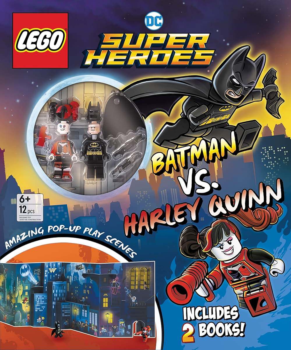 LEGO DC Super Heroes Batman VS. Harley Quinn: Activity Book with Fun Activities, Pop-Up Play Scene, and 2 LEGO(R) Minifigures to Inspire Imagination and Creativity!