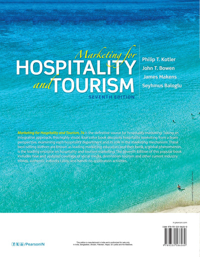 Marketing for Hospitality and Tourism [Paperback] [Jan 01, 2017] Kotler Bowen Makens Baloglu