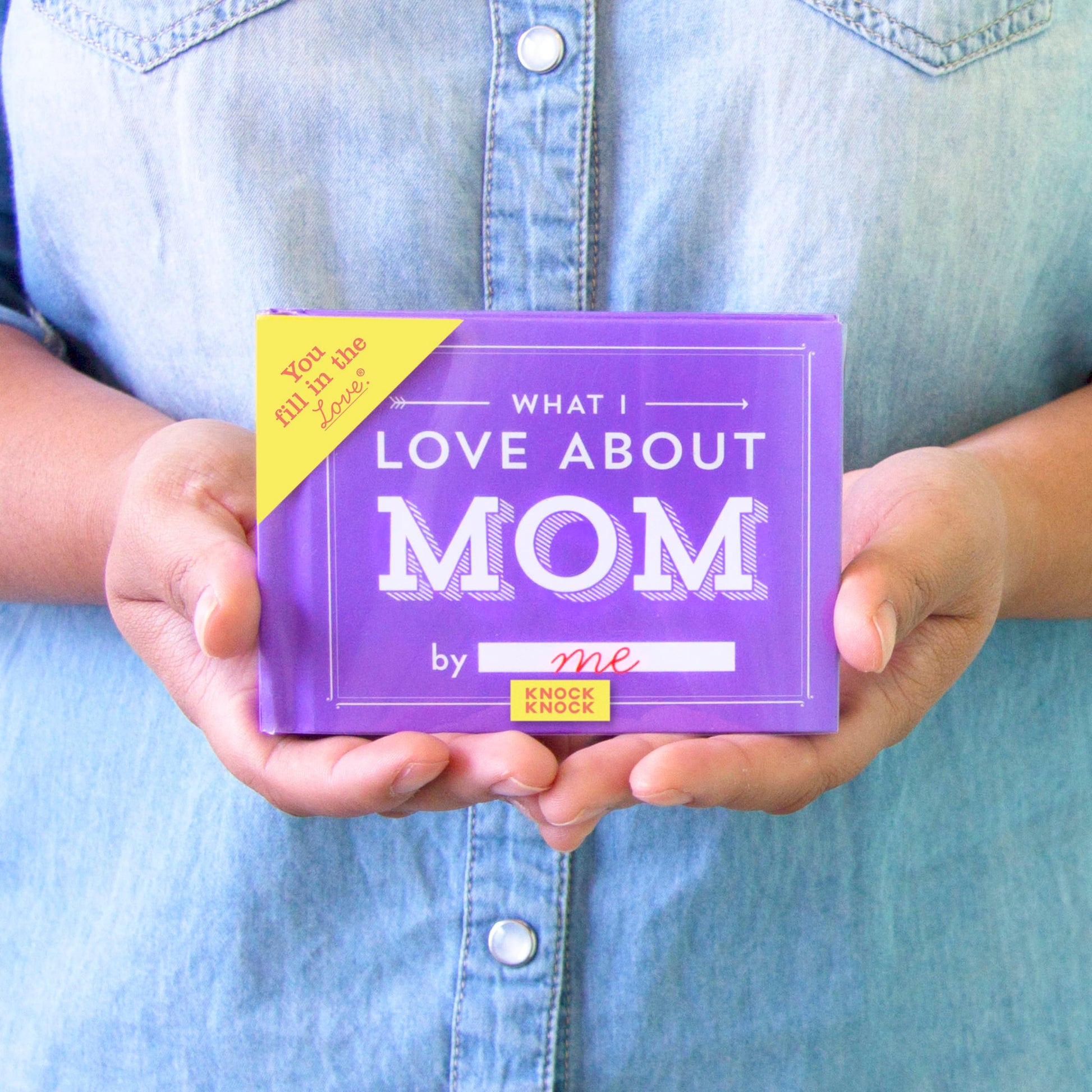 Knock Knock What I Love about Mom Fill in the Love Book Fill-in-the-Blank Gift Journal, 4.5 x 3.25-inches