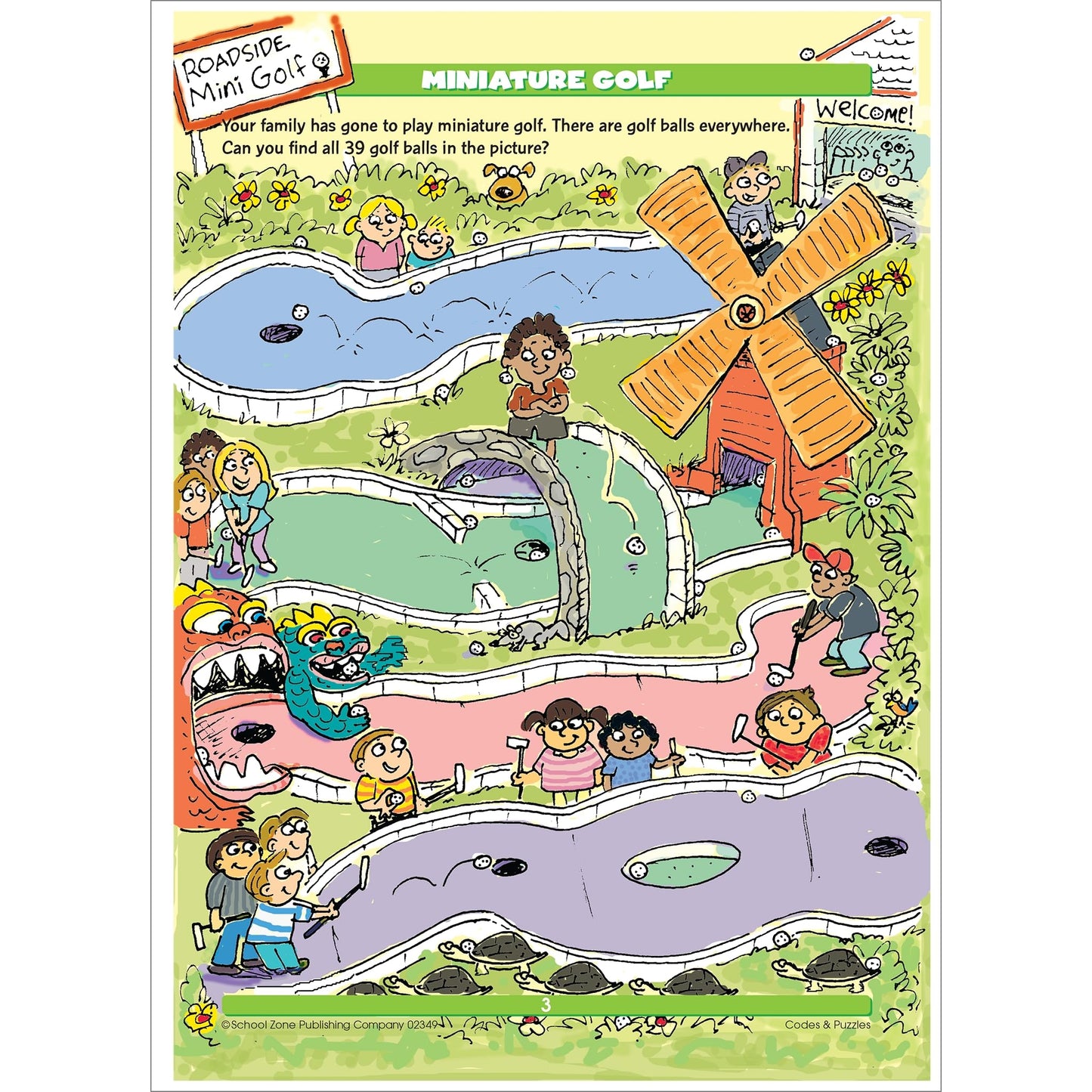 School Zone Codes & Puzzles Workbook: 64 Pages, 2nd Grade, 3rd Grade, Crossword Puzzles, Word Searches, Games, Riddles, Problem-Solving, Ages 7+ (Activity Zone Book Series)