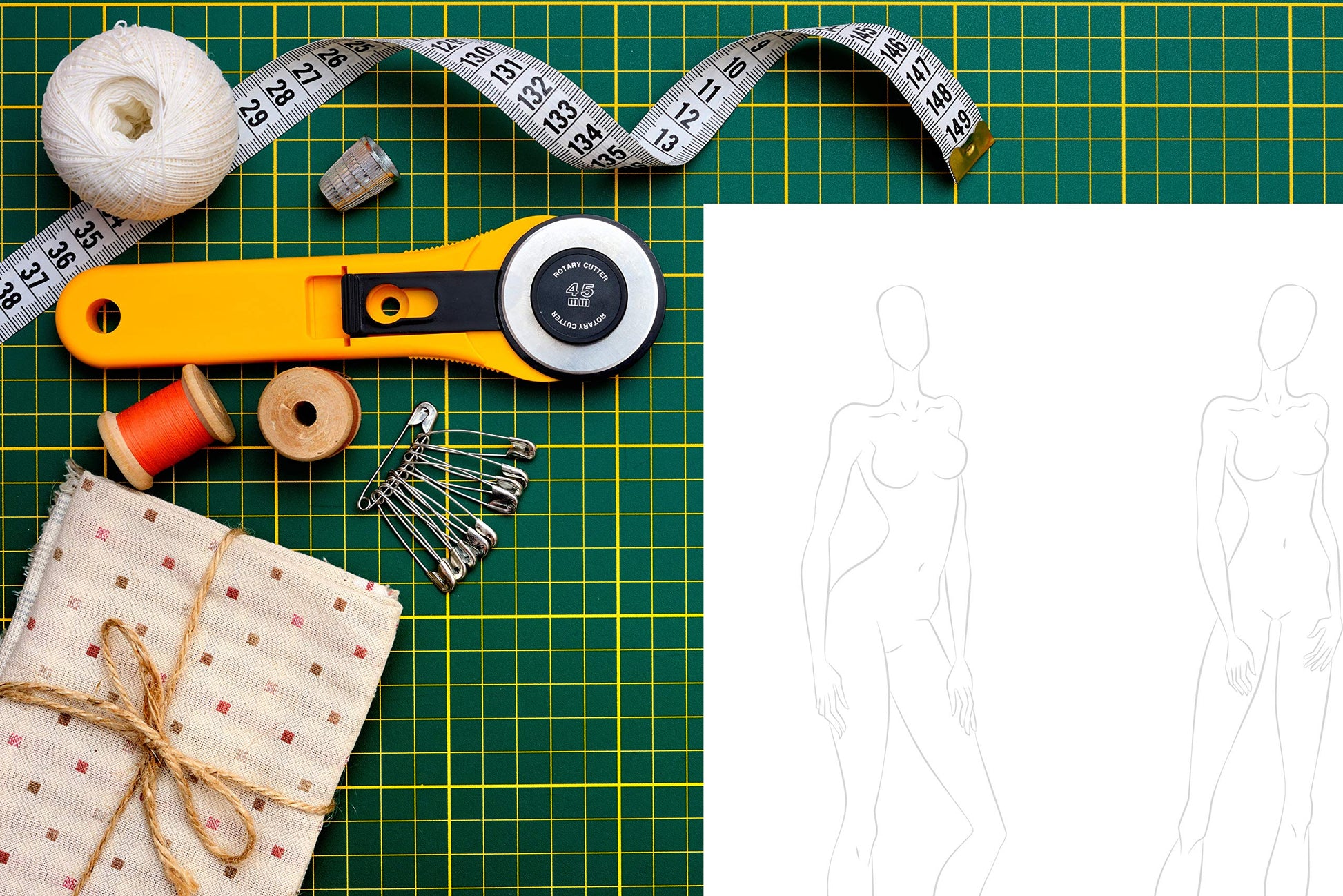 Fashion Sketchbook with Figure Template: Easily Sketch your Fashion Design with Large Figure Template