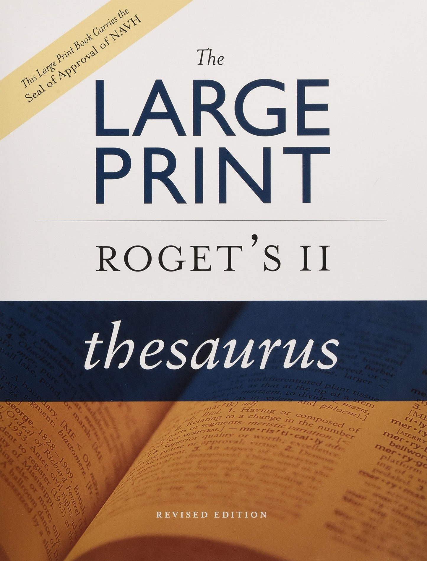 The Large Print Roget's II Thesaurus, Revised Edition by Edi