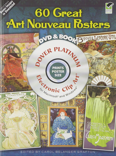 60 Great Art Nouveau Posters Platinum DVD and Book (Dover Electronic Clip Art)